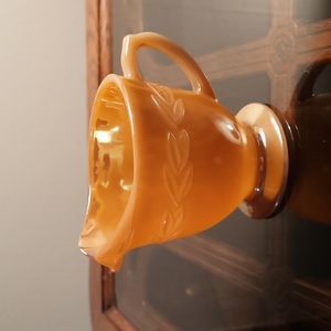 Vintage Fire King Peach Luster Creamer